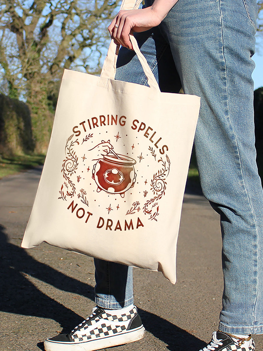 Stirring Spells Not Drama Cream Tote Bag