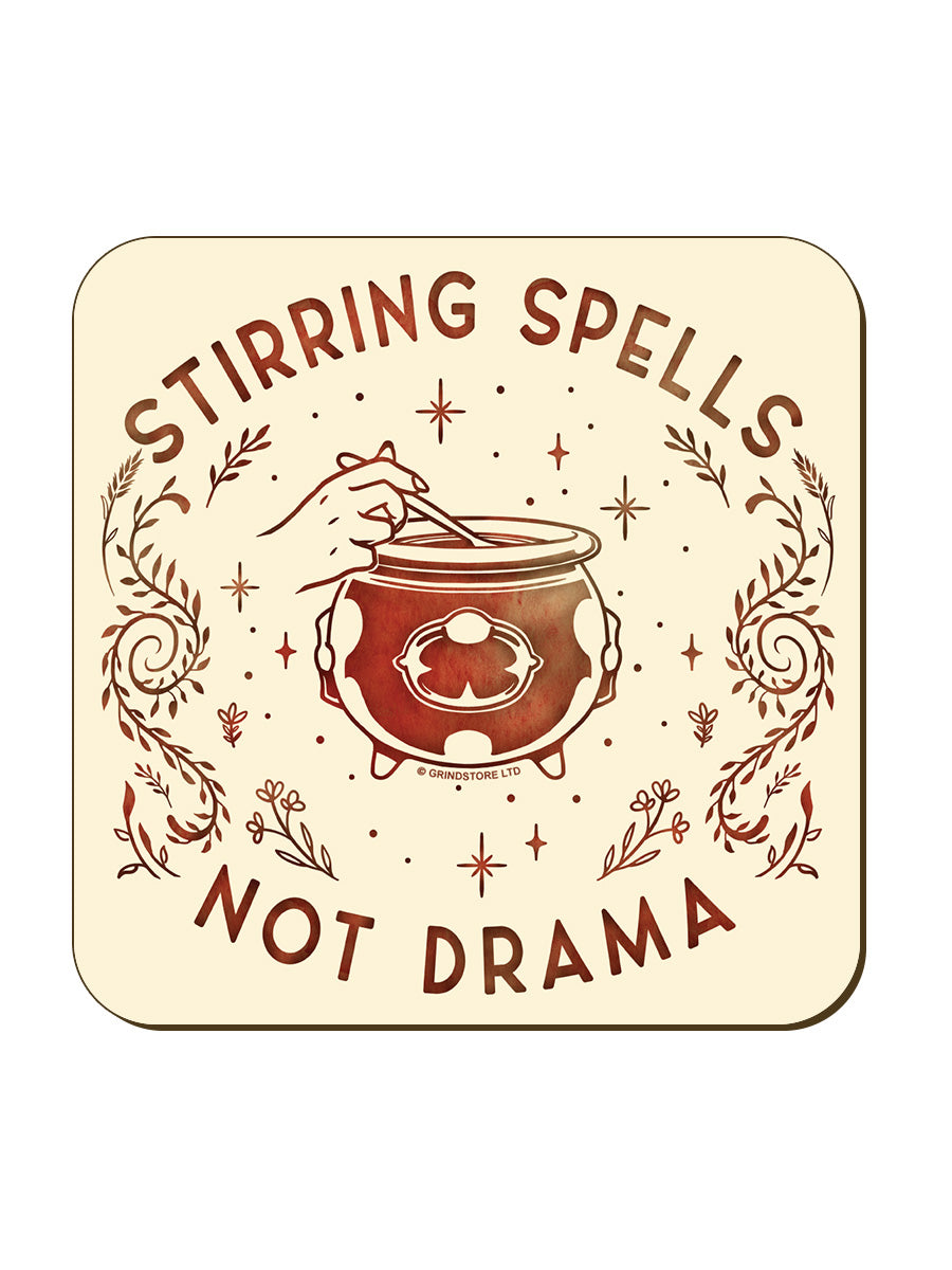 Stirring Spells Not Drama Square Coaster
