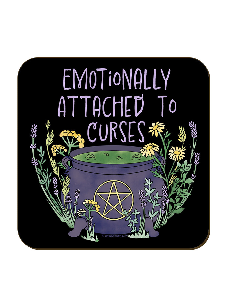 Emotionally Attached To Curses Square Coaster