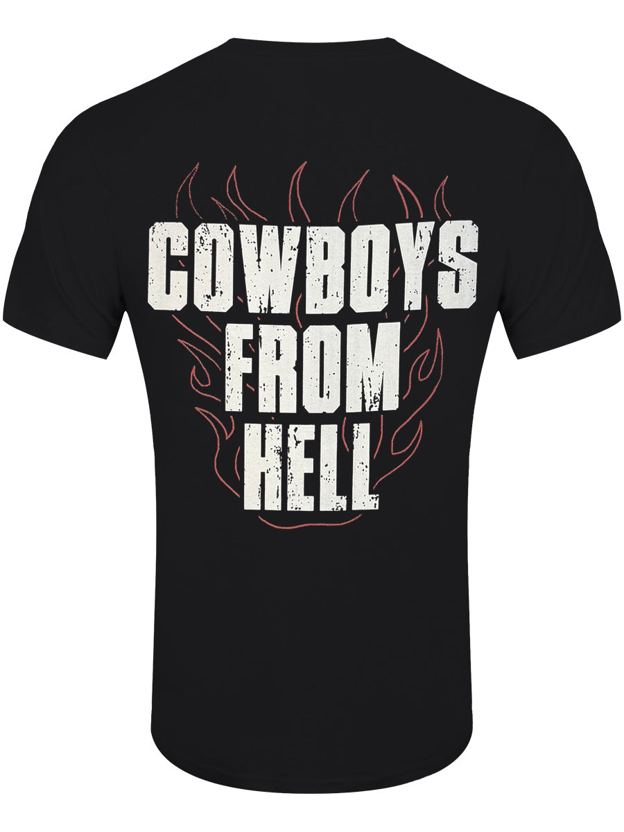 Pantera Cowboys From Hell Flames Men's Black T-Shirt