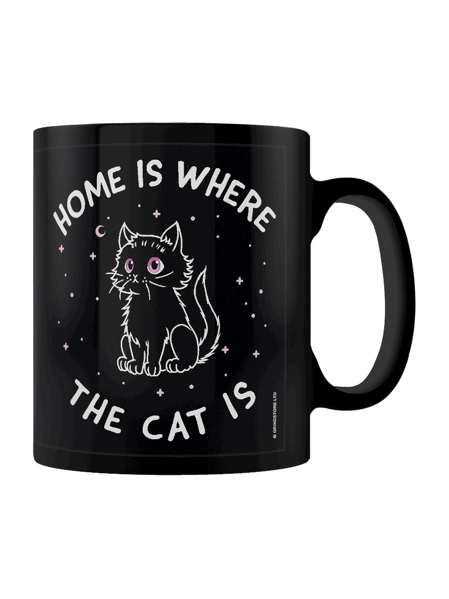 Little Shadow Home Is Where The Cat Is Black Mug