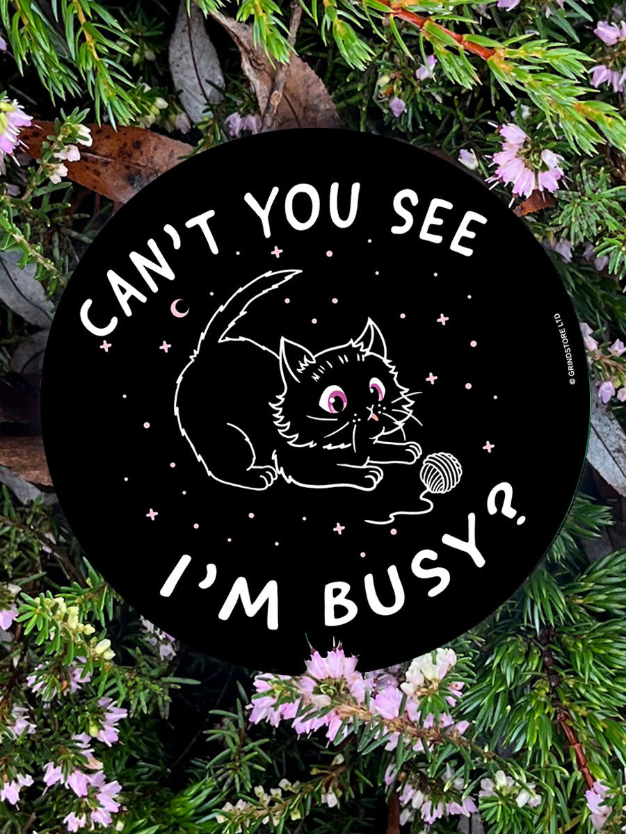 Little Shadow Busy Cat Circular Coaster