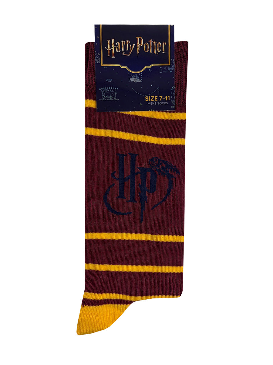 Harry Potter HP Stripey Maroon Socks (UK Size 7-11)