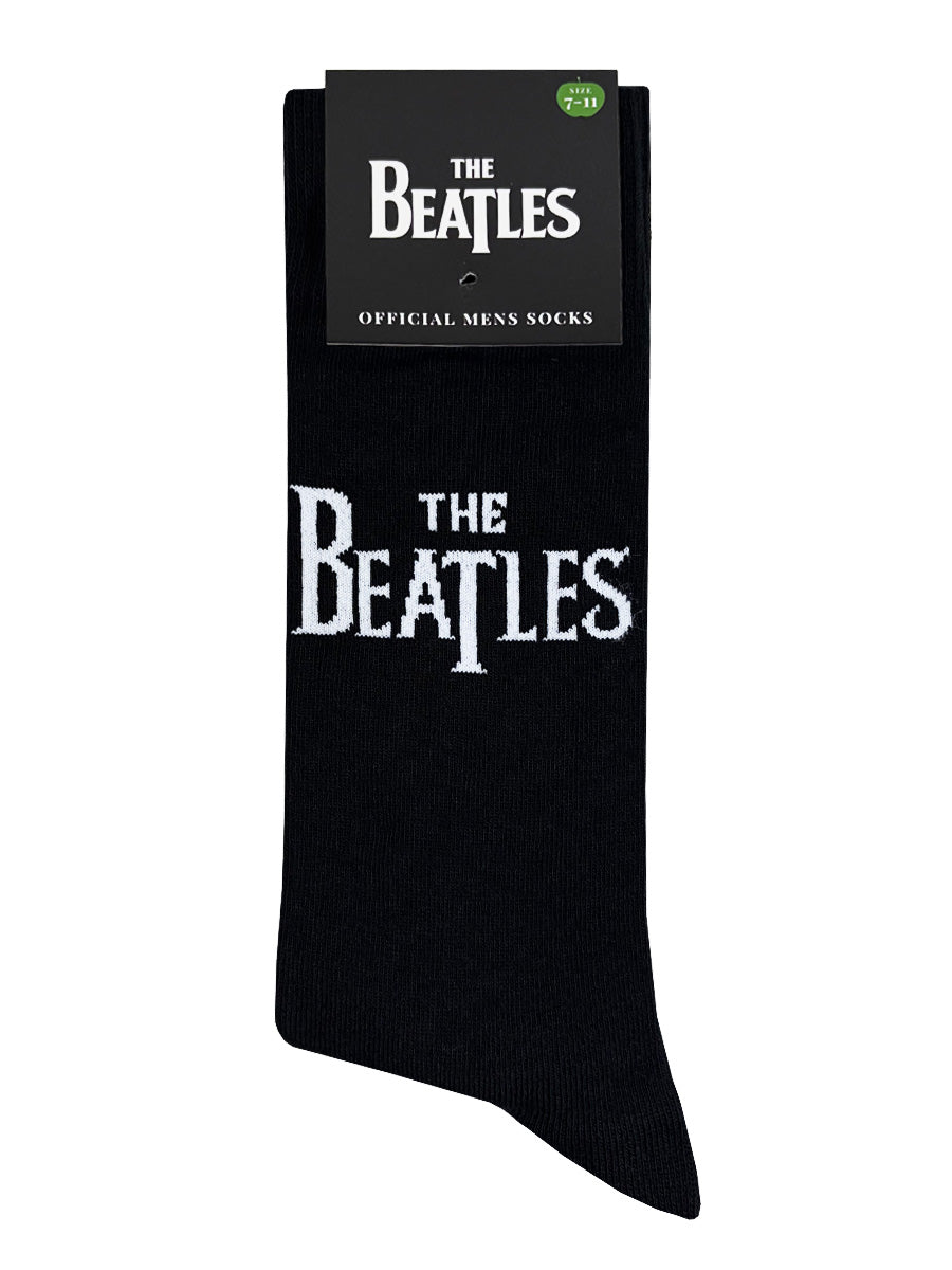 The Beatles Drop T Logo Black Socks (UK Size 7-11)