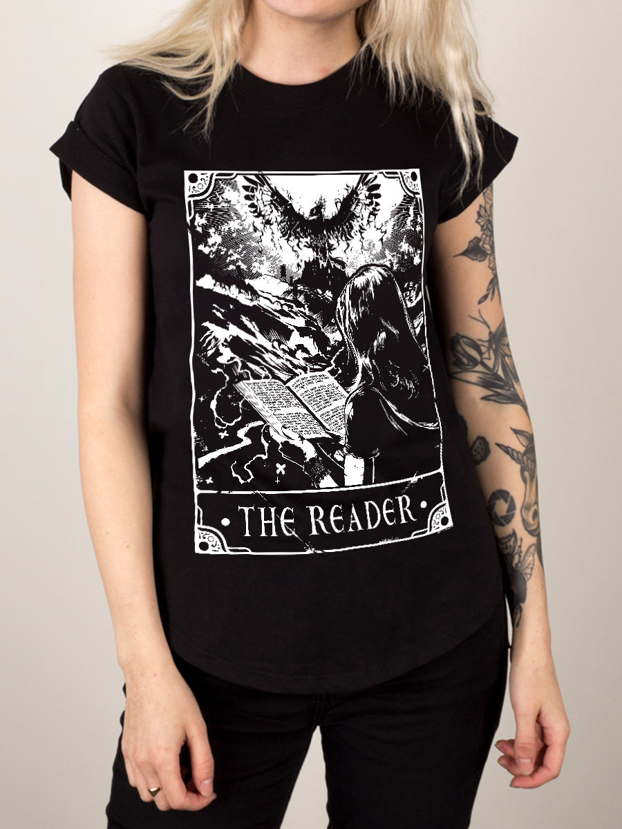Deadly Tarot - The Reader Ladies Black Premium T-Shirt