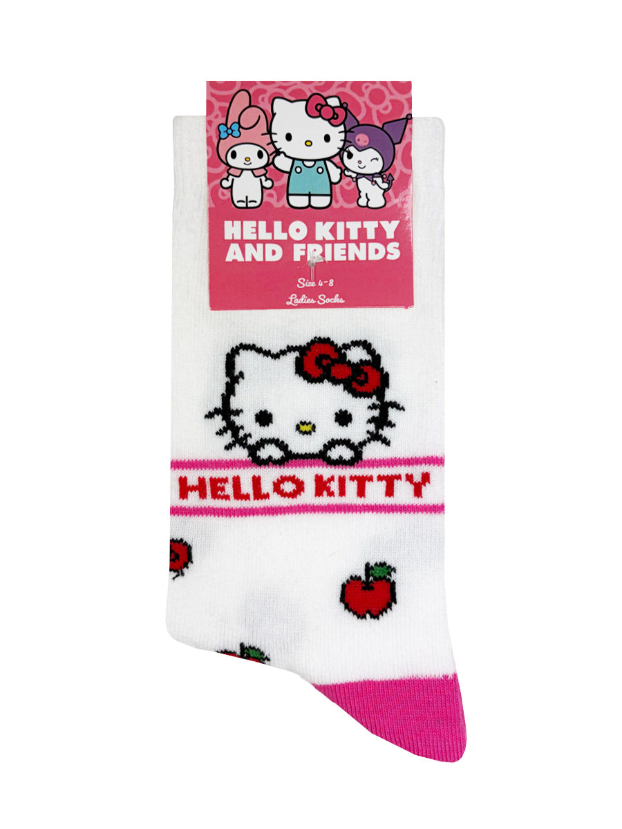 Hello Kitty White Socks (UK Size 4-8)