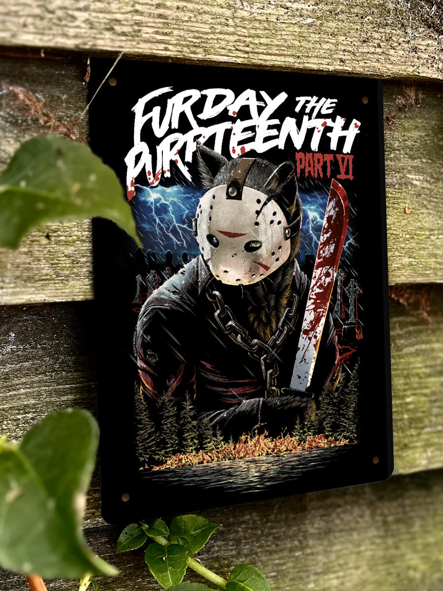 Horror Cats Furday The Purrteenth Part VI Mini Tin Sign