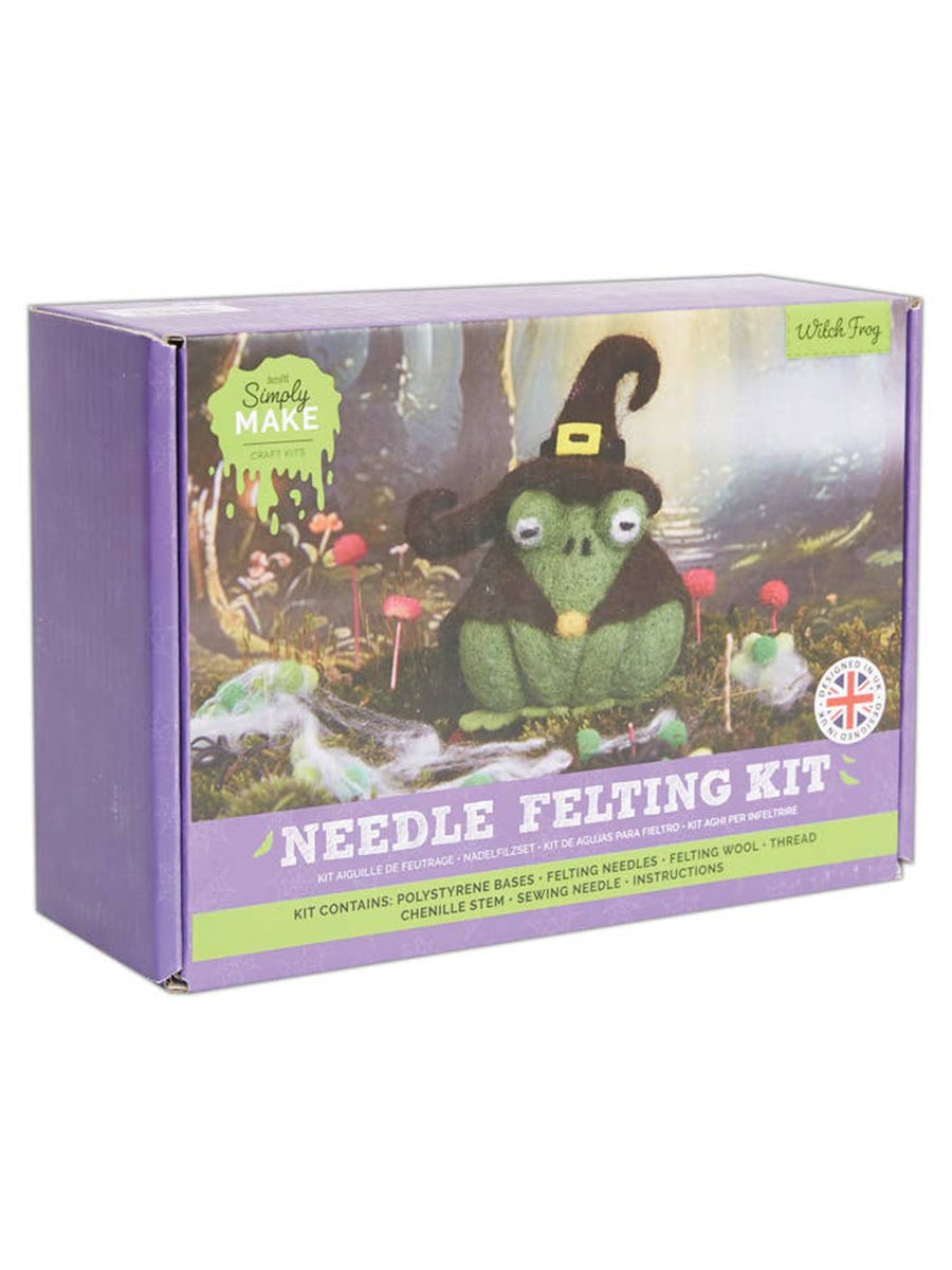 Witch Frog Needle Felting Kit