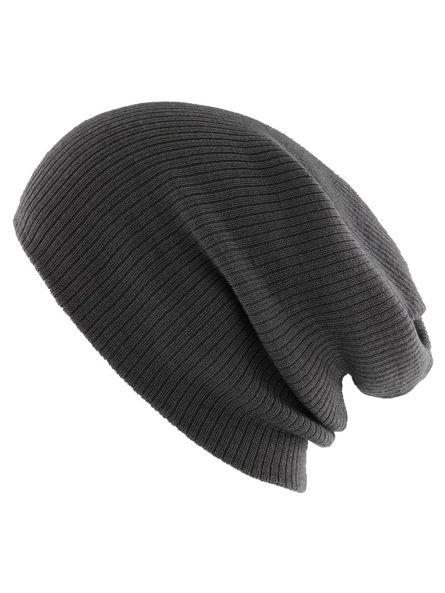 Smoke Grey Slouch Beanie