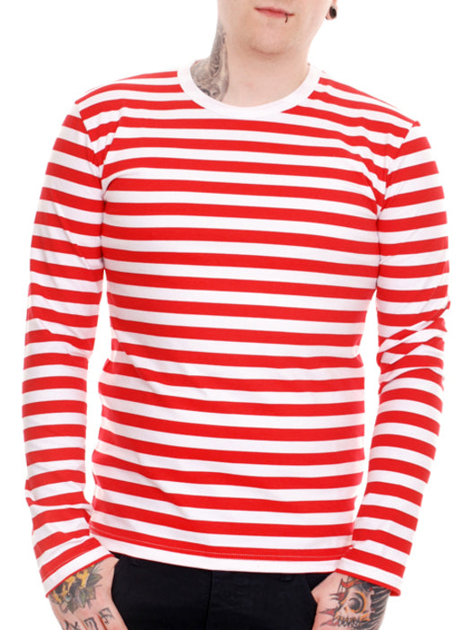 Run & Fly Striped Red and White Long Sleeved T-Shirt
