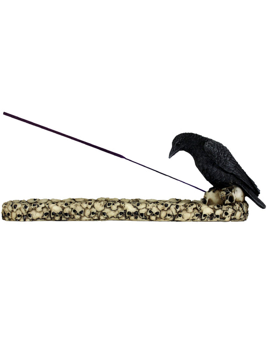 Raven Skull Incense Holder