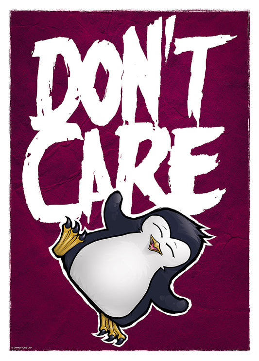 Psycho Penguin Don't Care Mini Poster