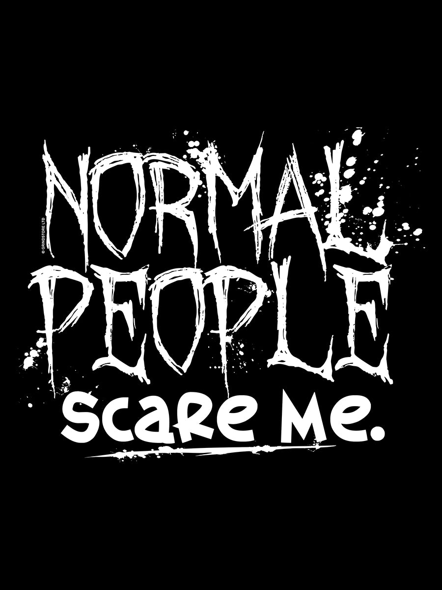 Normal People Scare Me Men's Black T-Shirt