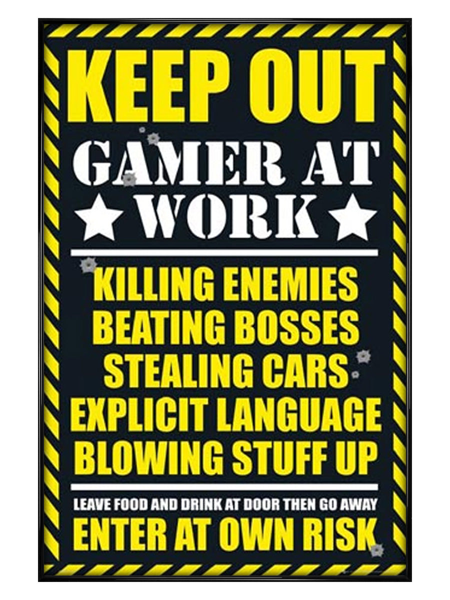 Keep Out Poster - Gamer At Work Maxi