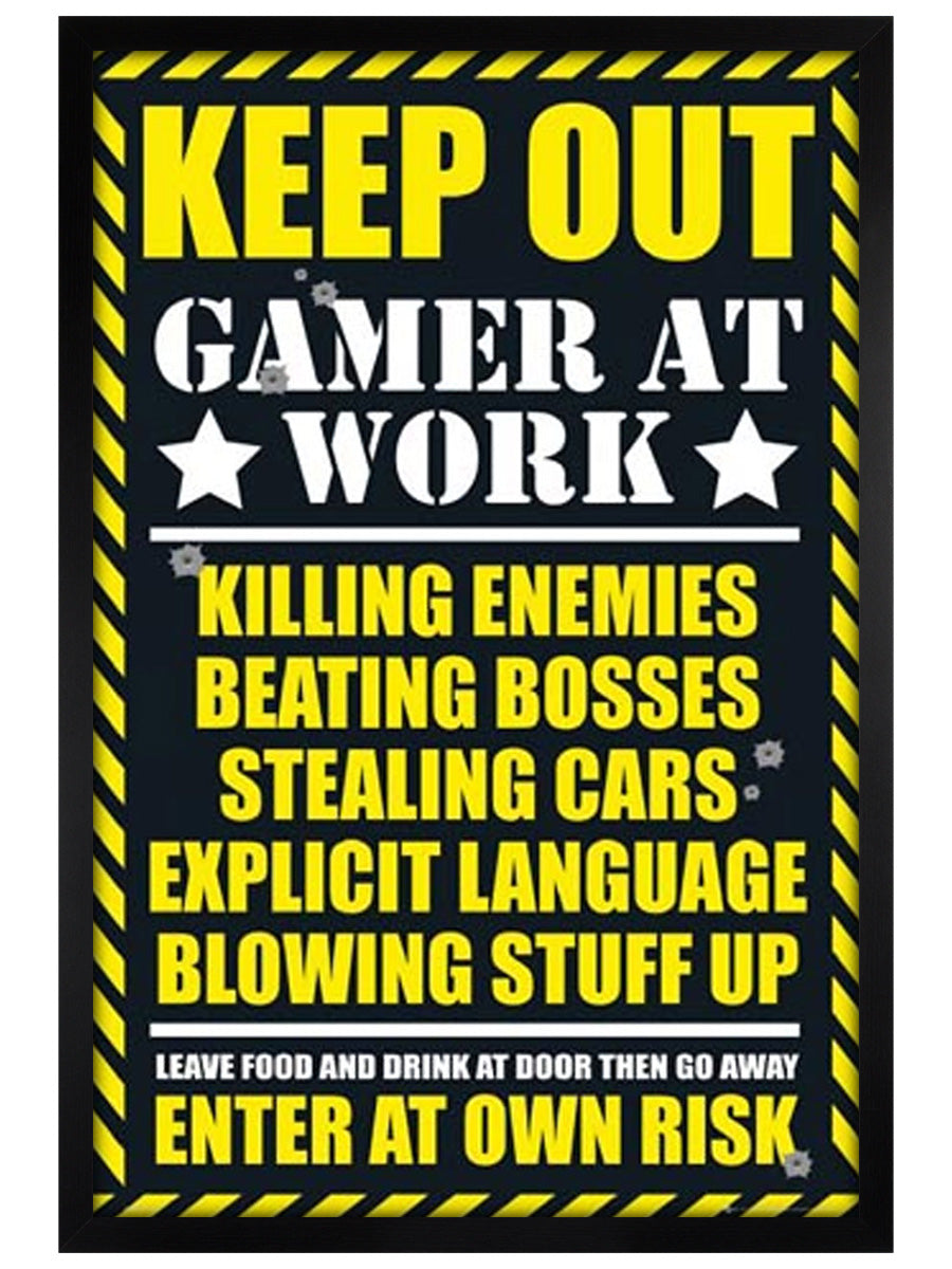 Keep Out Poster - Gamer At Work Maxi