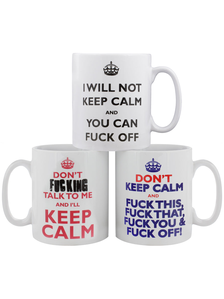 Fuck Off Mugs, Set of 3