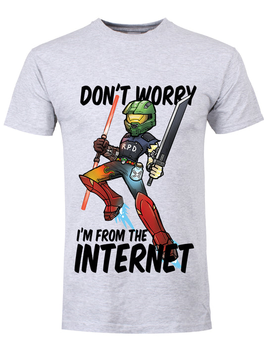 Don't Worry I'm From The Internet Men's Grey T-Shirt