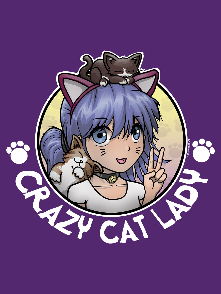 Crazy Cat Lady Purple Cushion