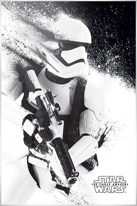 Star Wars Episode VII Stormtrooper Paint Poster
