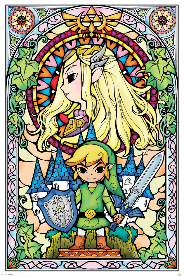 The Legend Of Zelda Stained Glass Poster