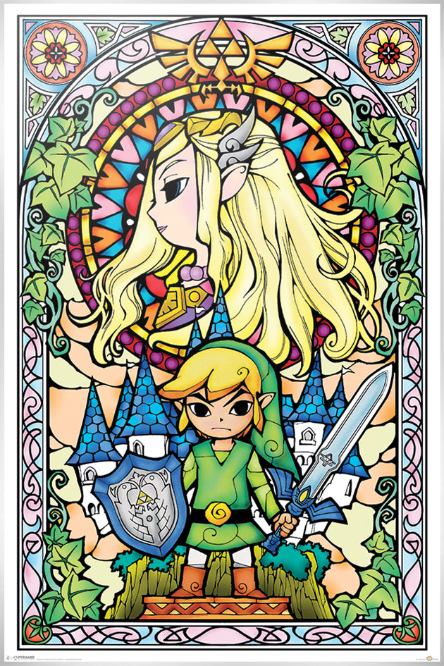 The Legend Of Zelda Stained Glass Poster