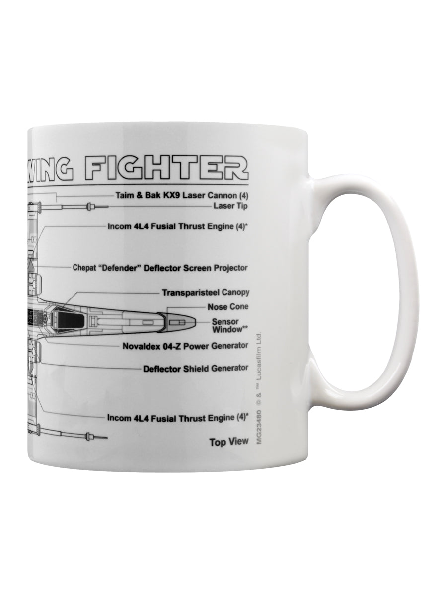 Star Wars X-Wing Fighter Sketch Mug