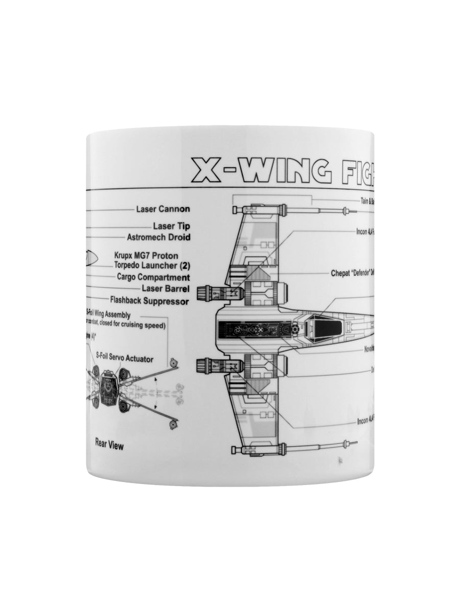 Star Wars X-Wing Fighter Sketch Mug