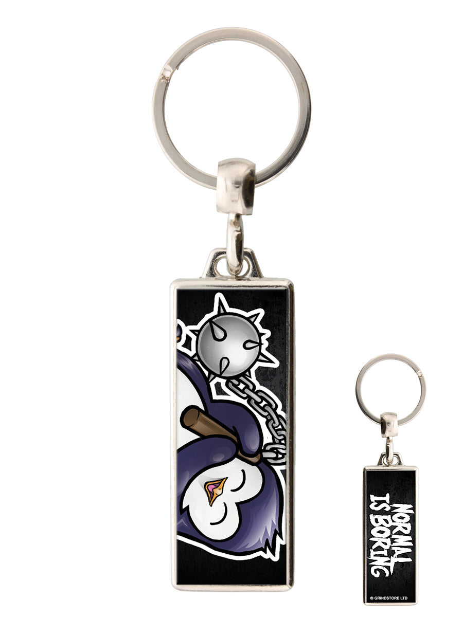 Psycho Penguin Normal Is Boring Keyring