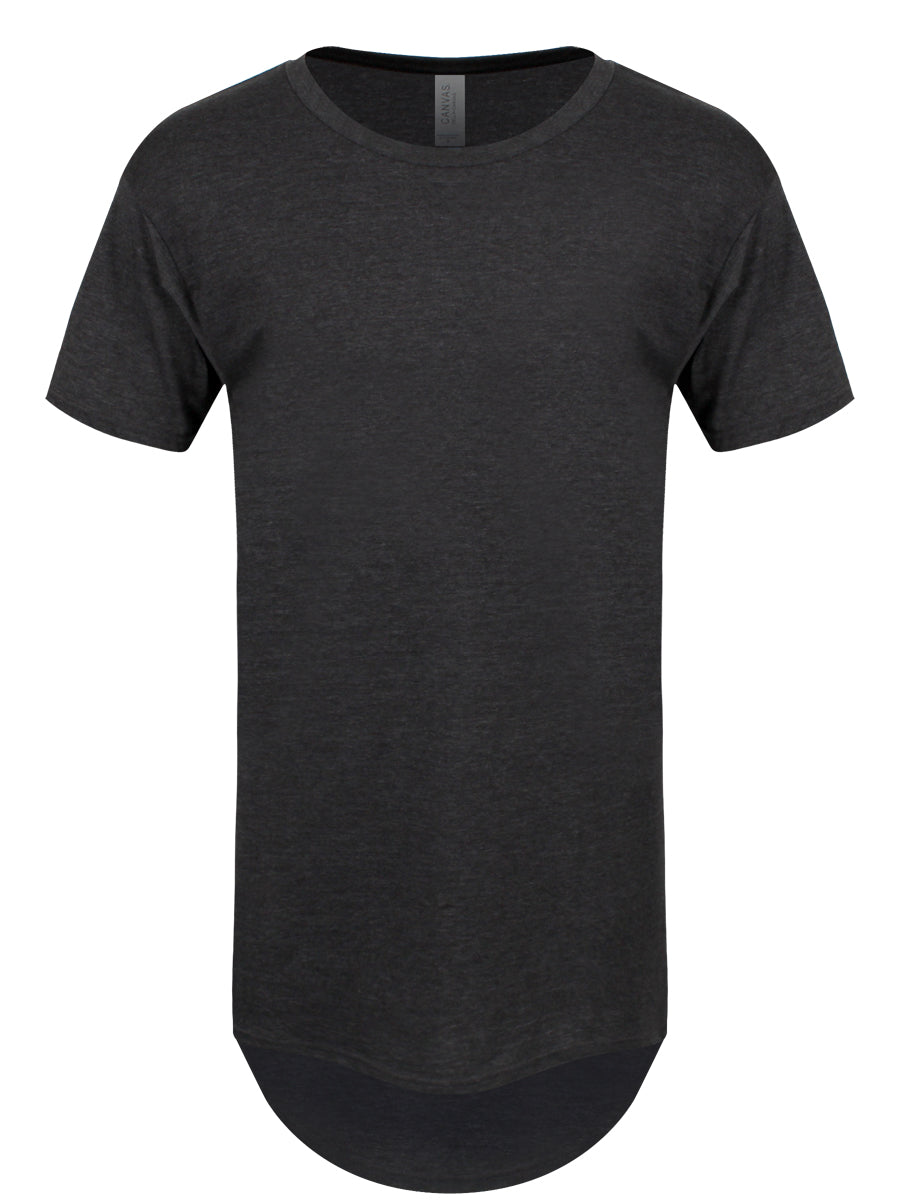 Men's Dark Heather Grey Long Body Urban Tee T-shirt