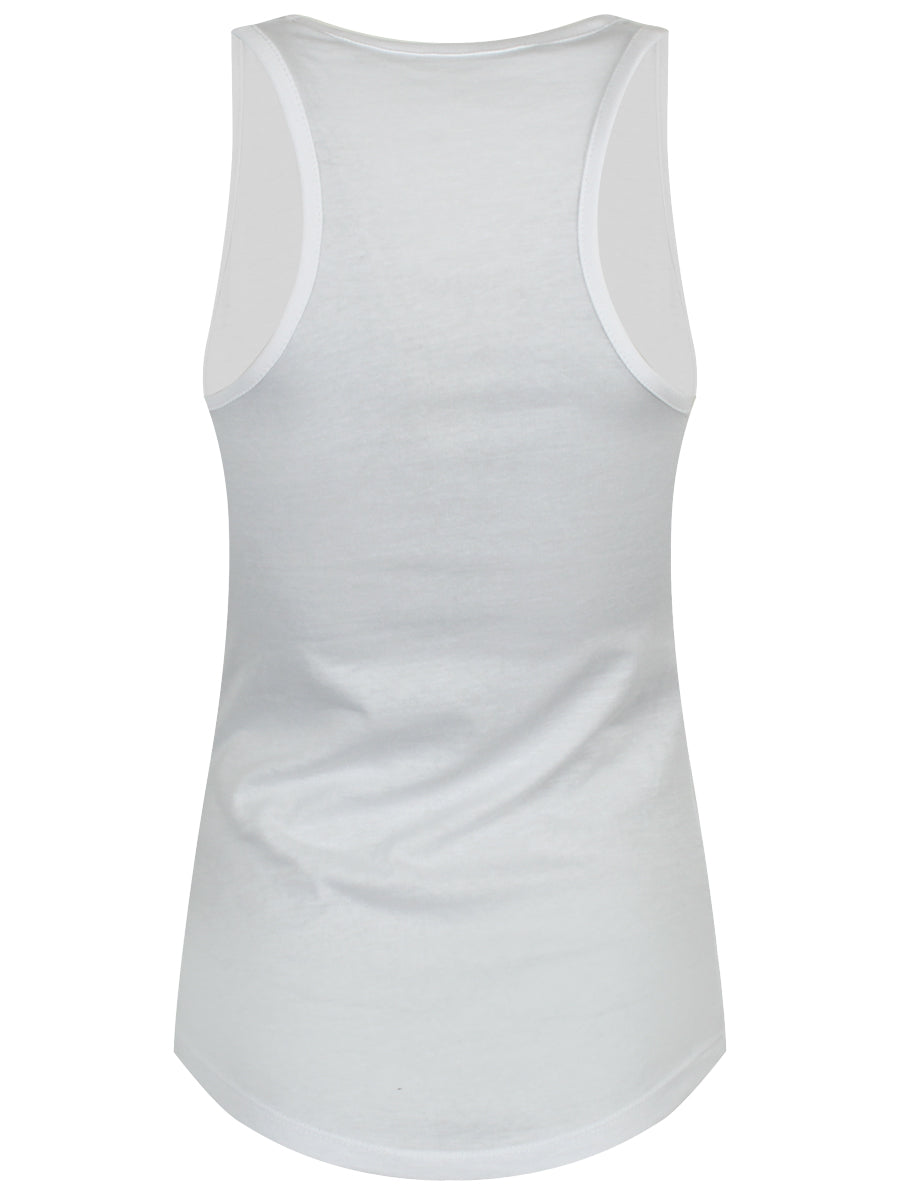 We're All Mad Here Ladies White Floaty Tank