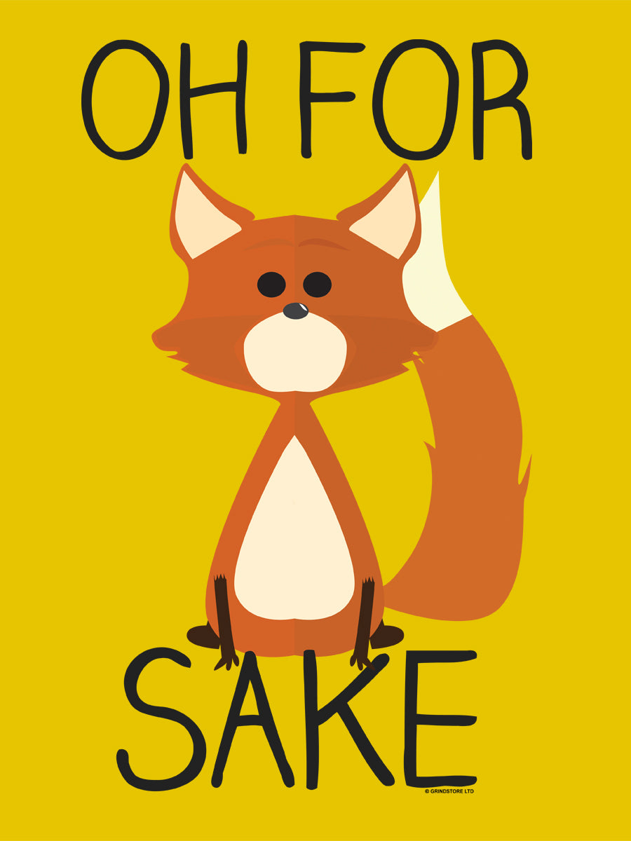 Oh For Fox Sake Yellow Tote Bag