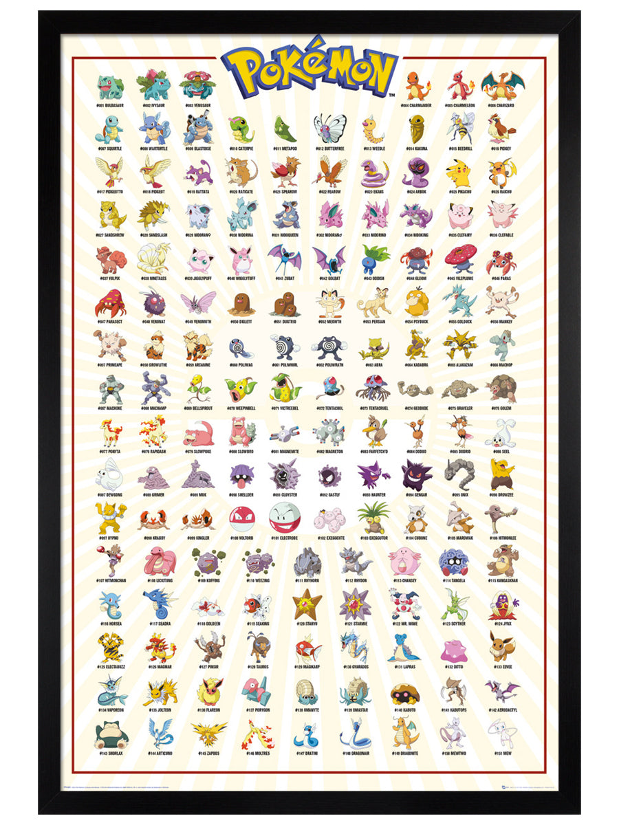 Pokémon Kanto 151 Maxi Poster