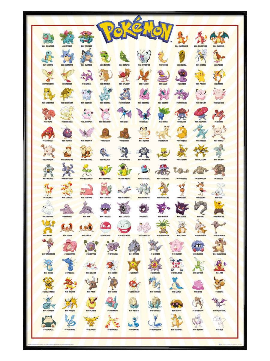 Pokémon Kanto 151 Maxi Poster