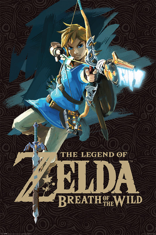 Zelda Breath of the Wild Game Cover Poster