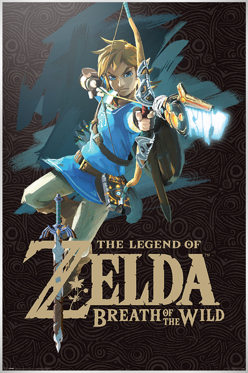 Zelda Breath of the Wild Game Cover Poster