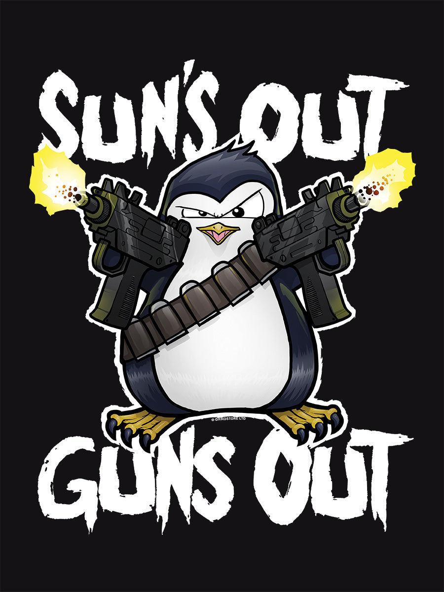 Psycho Penguin Sun's Out Guns Out Men's Black Vest