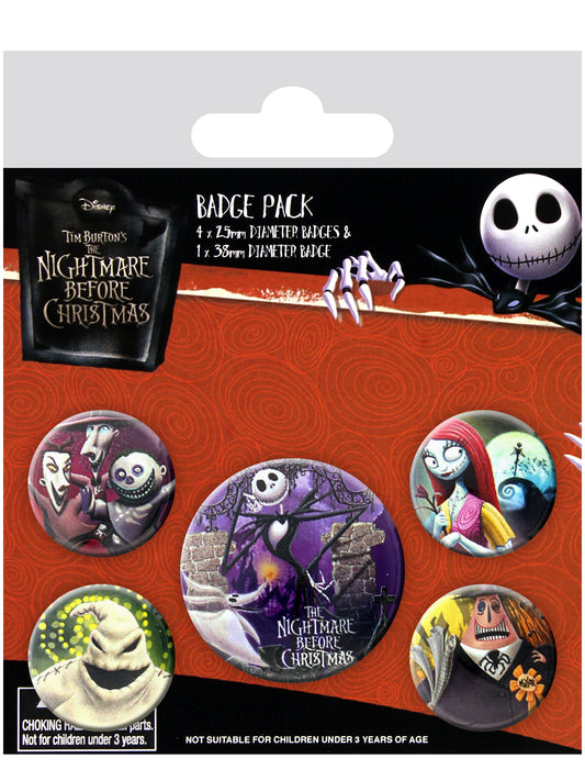 Nightmare Before Christmas Characters Badge Pack