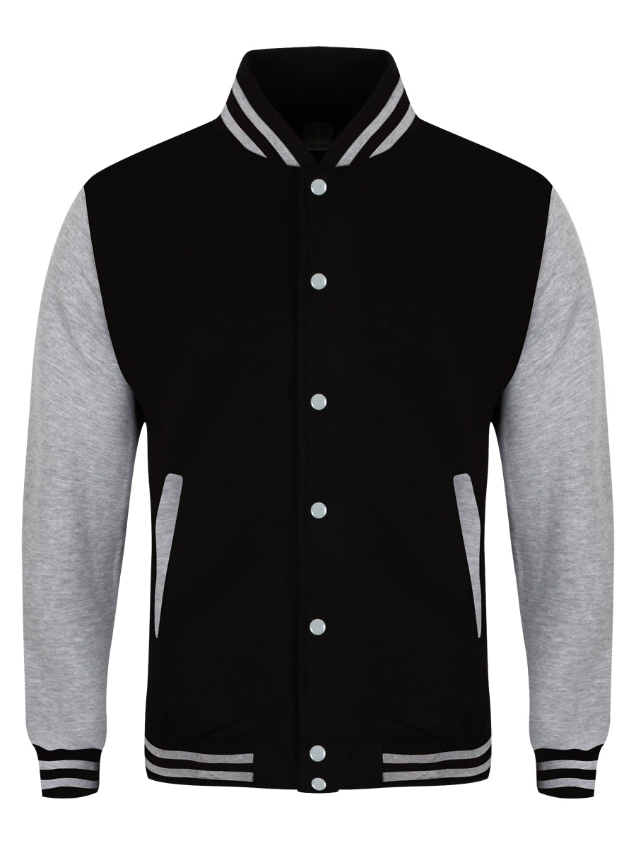 Black & Heather Grey Varsity Jacket