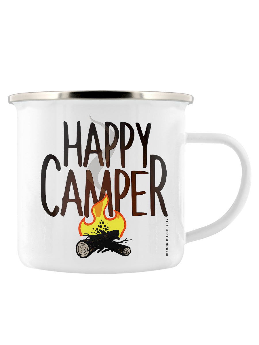 Happy Camper Enamel Mug