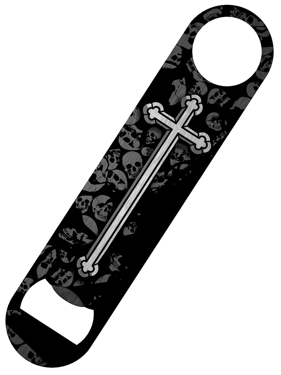 Cross Skull Bar Blade Bottle Opener