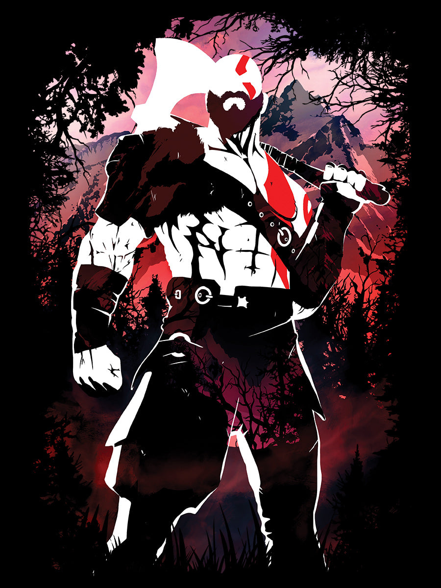 Kratos Silhouette Men's Black T-Shirt