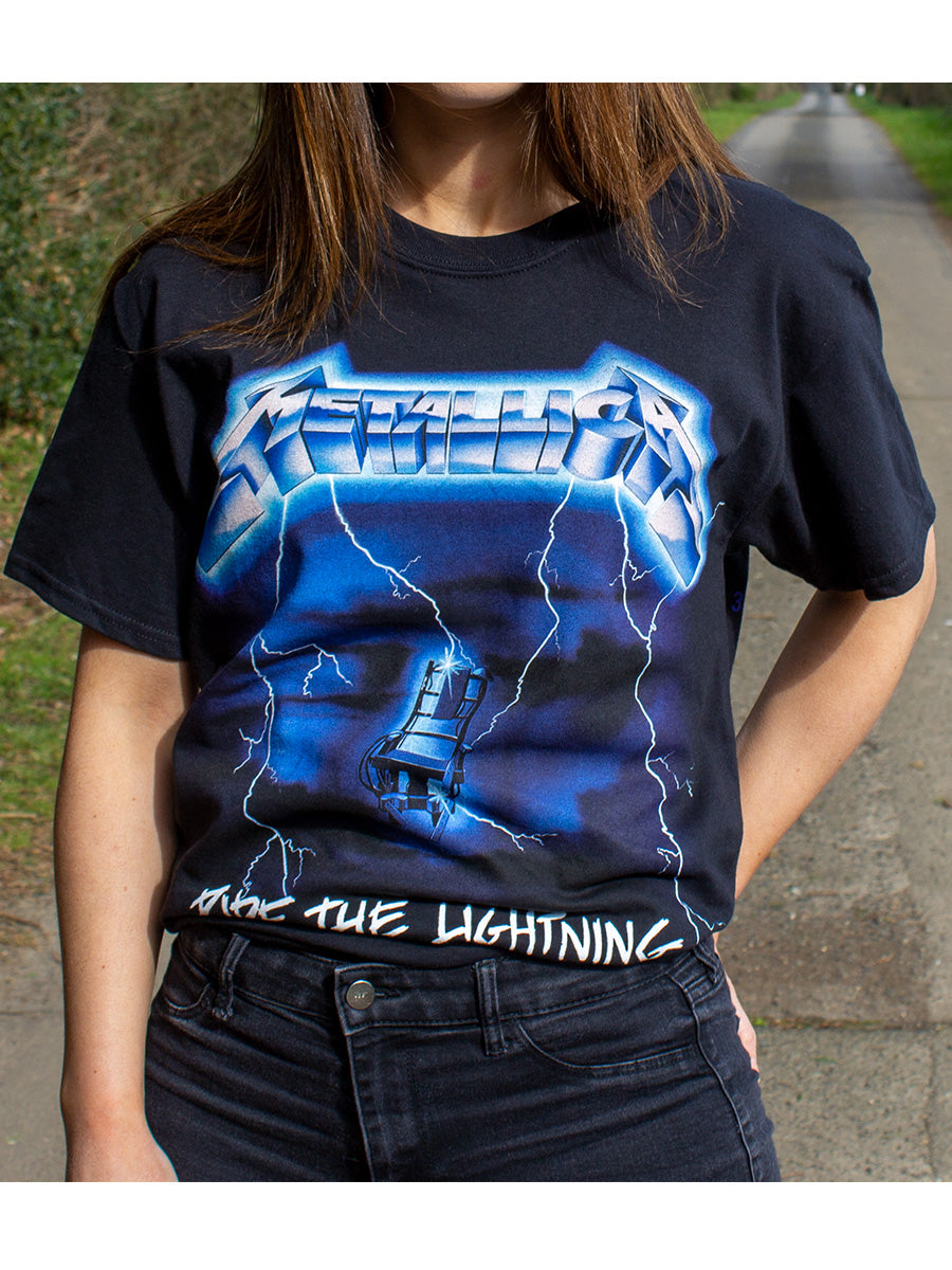 Metallica Ride The Lightning Tracks Men's Black T-Shirt