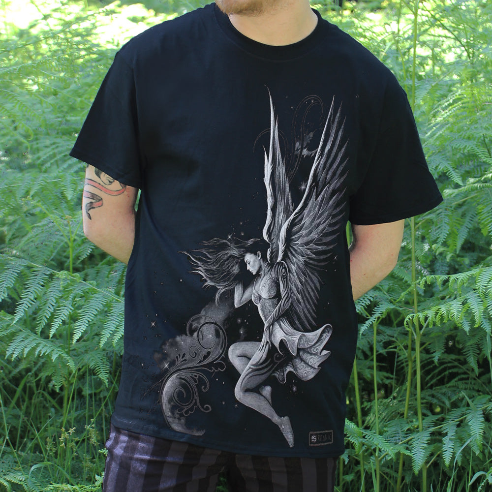 Spiral Lucid Dreams Organic Men's Black T-Shirt