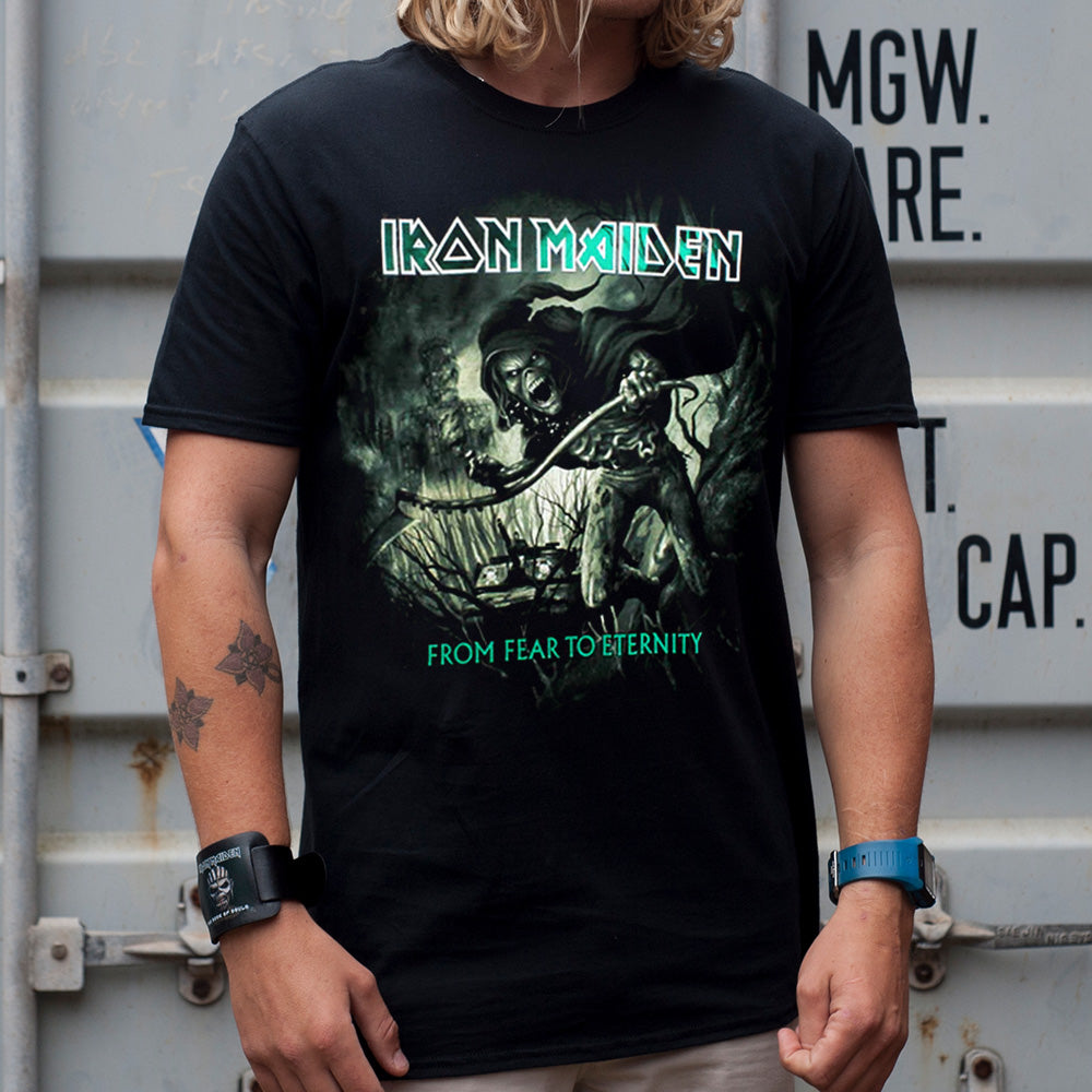 Iron Maiden Fear To Eternity Distress Men's Black T-Shirt