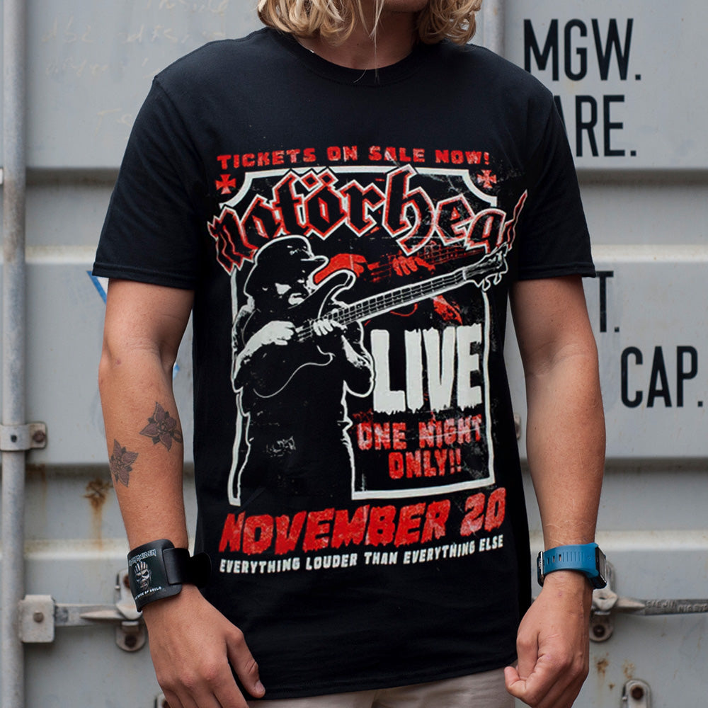 Motorhead Lemmy Firepower Men's Black T-Shirt