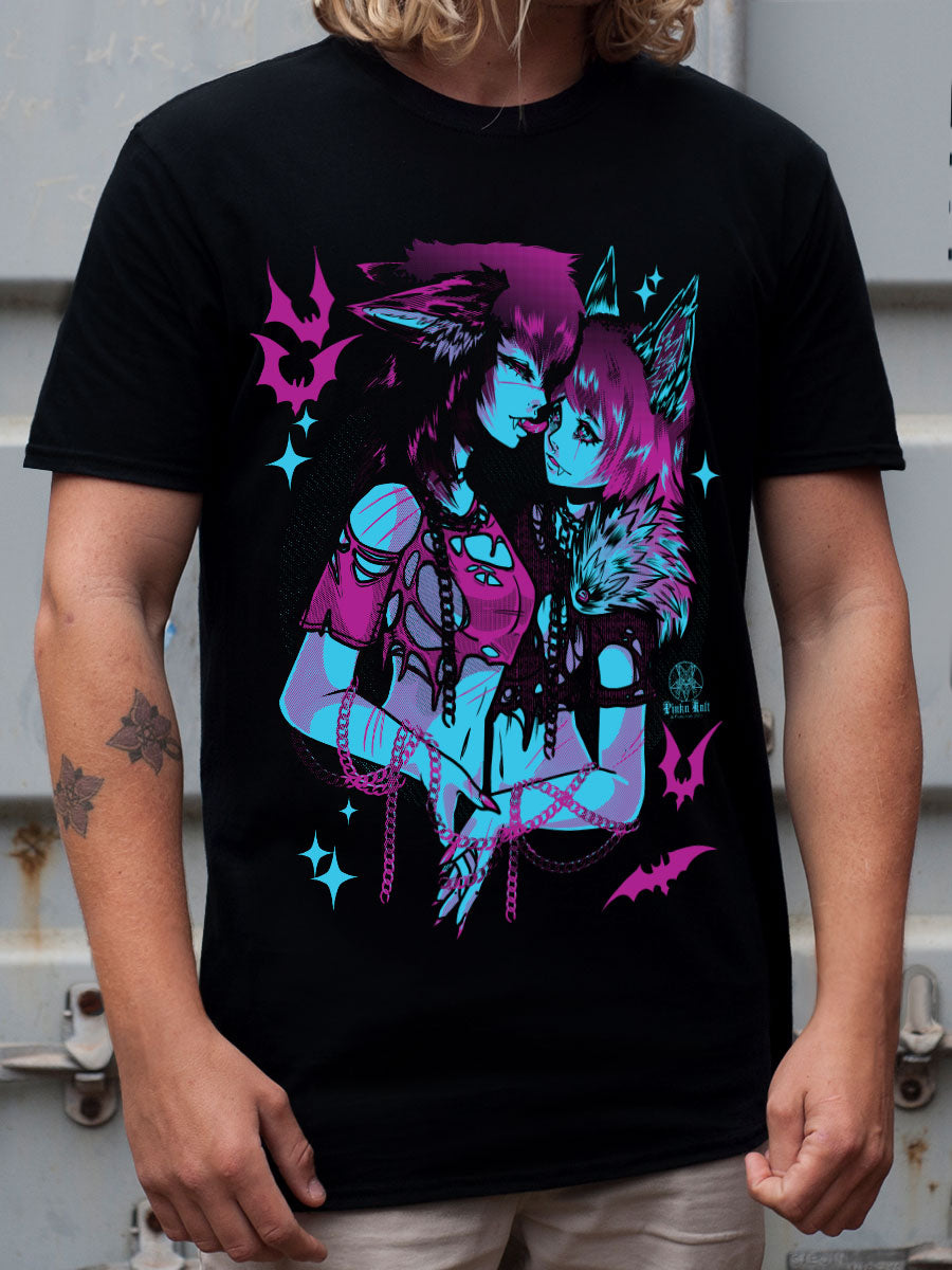 Pinku Kult Howl Men's Black T-Shirt