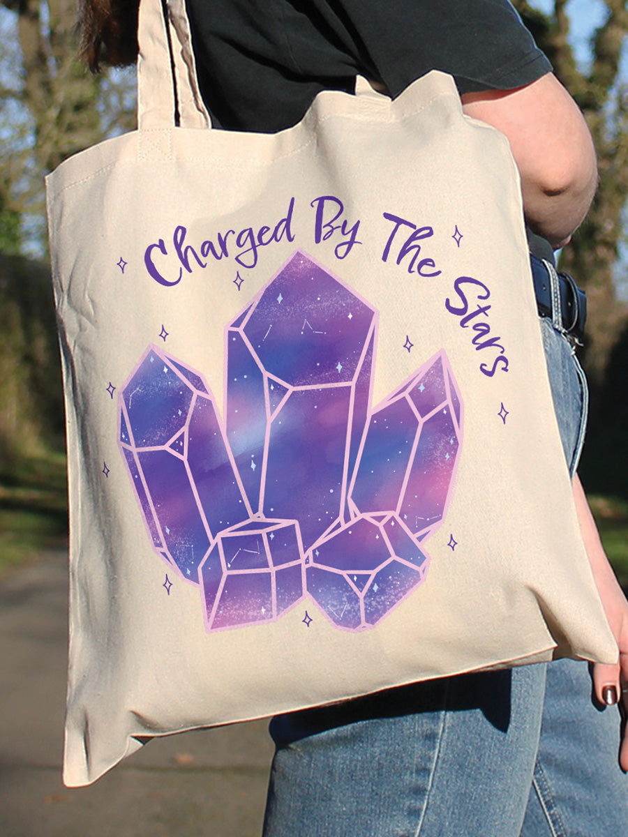 Charged By The Stars Cream Tote Bag