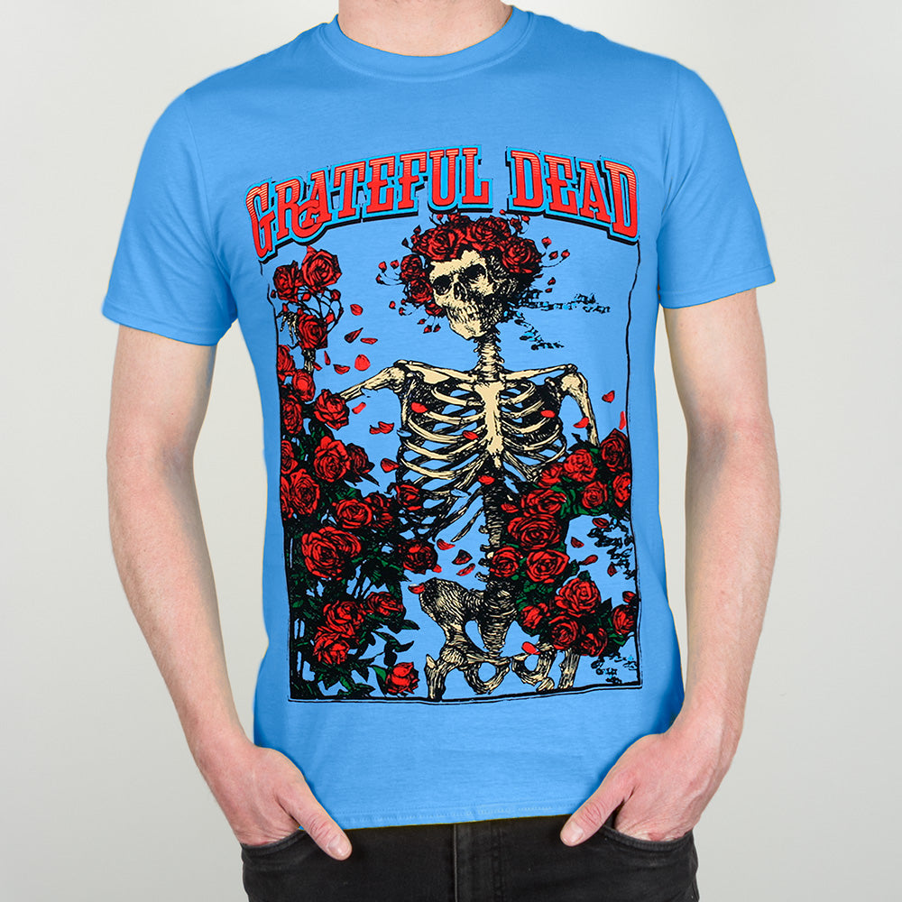 Grateful Dead Bertha And Logo Men's Blue T-Shirt