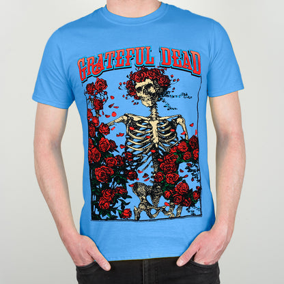 Grateful Dead Bertha And Logo Men's Blue T-Shirt