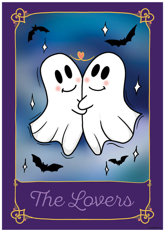 Galaxy Ghouls The Lovers Ghost Tarot Mini Poster